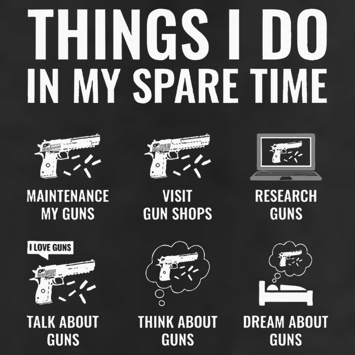 Things I Do In My Spare Time Funny Gun Lover Gun Enthusiast Hat