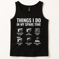 Things I Do In My Spare Time Funny Gun Lover Gun Enthusiast Tank Top