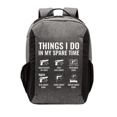 Things I Do In My Spare Time Funny Gun Lover Gun Enthusiast Vector Backpack