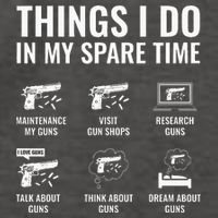 Things I Do In My Spare Time Funny Gun Lover Gun Enthusiast Vector Backpack