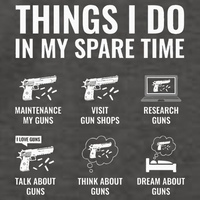 Things I Do In My Spare Time Funny Gun Lover Gun Enthusiast Vector Backpack