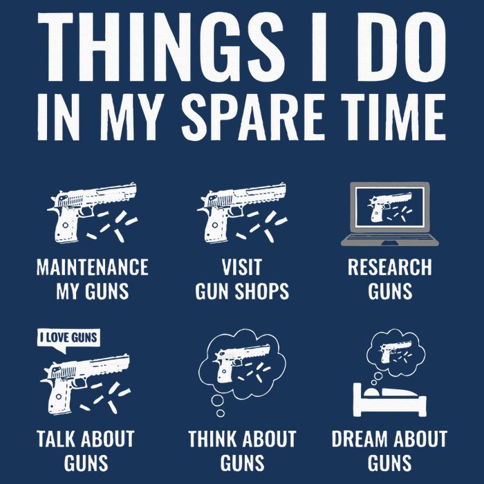 Things I Do In My Spare Time Funny Gun Lover Gun Enthusiast Infant Baby Jersey Bodysuit