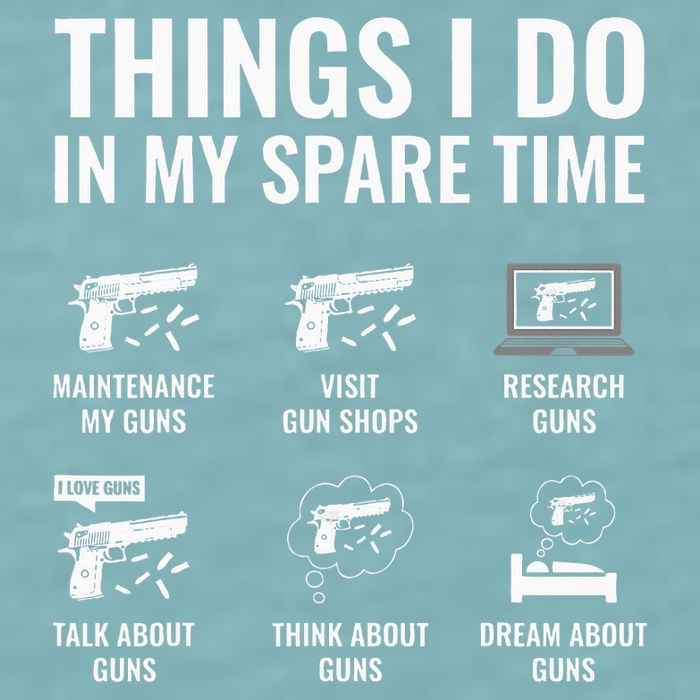 Things I Do In My Spare Time Funny Gun Lover Gun Enthusiast Sueded Cloud Jersey T-Shirt