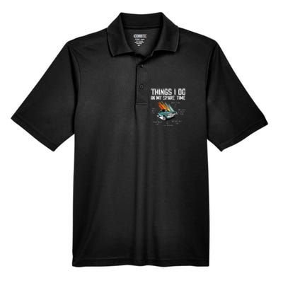 Things I Do In My Spare Time Funny Car Enthusiast Car Lover Men's Origin Performance Pique Polo