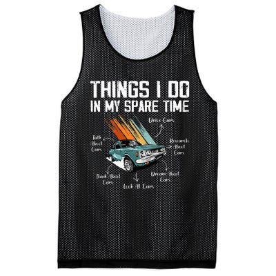 Things I Do In My Spare Time Funny Car Enthusiast Car Lover Mesh Reversible Basketball Jersey Tank