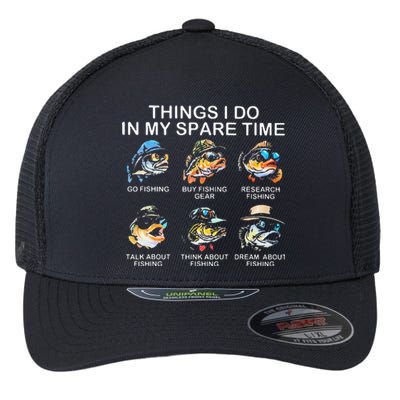 Things I Do In My Spare Time Funny Fishing Flexfit Unipanel Trucker Cap