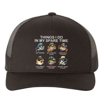 Things I Do In My Spare Time Funny Fishing Yupoong Adult 5-Panel Trucker Hat