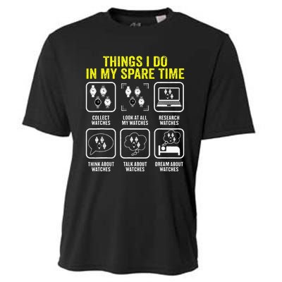 Things I Do In My Spare Time Horologist Watch Collector Cooling Performance Crew T-Shirt