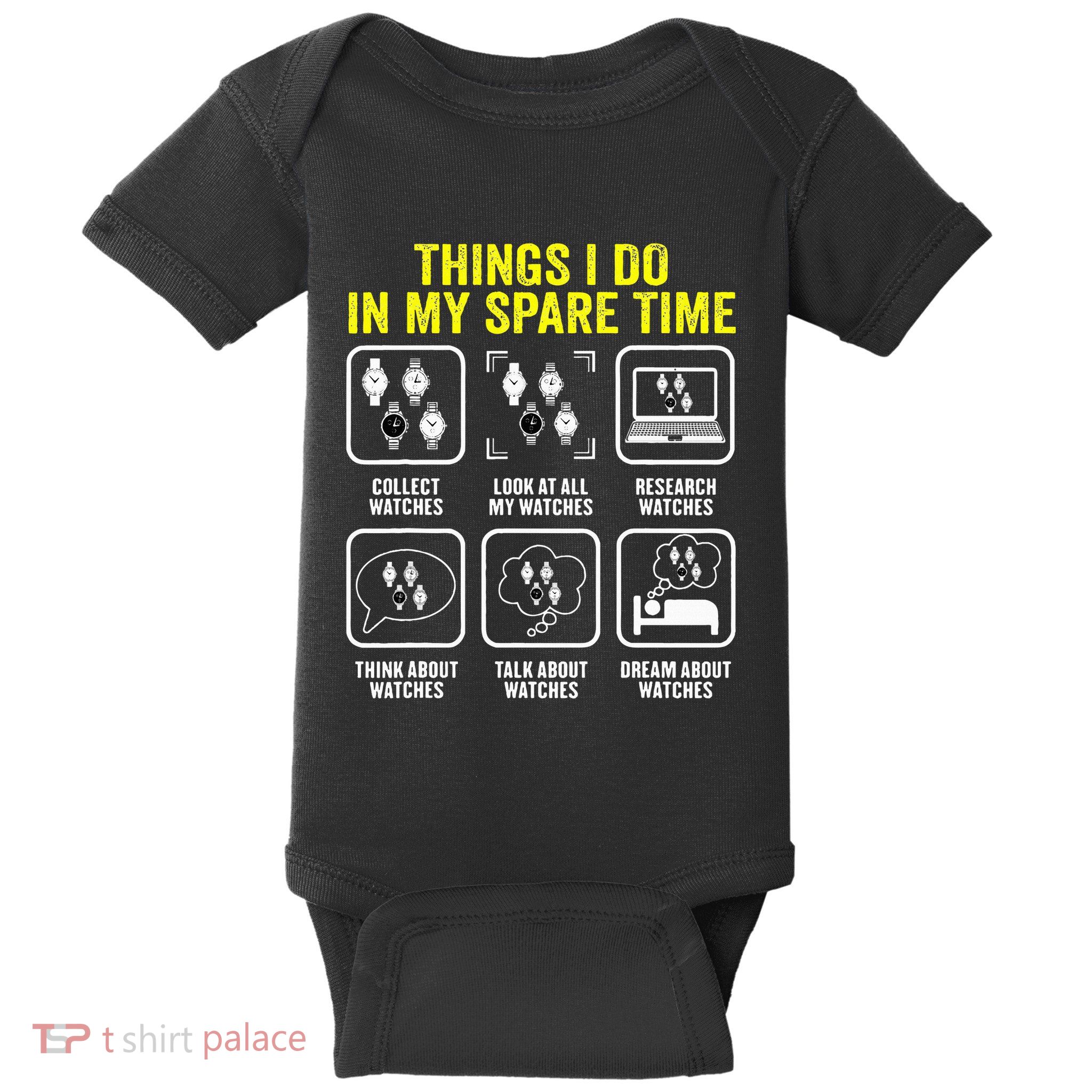 Things I Do In My Spare Time Horologist Watch Collector Baby Bodysuit