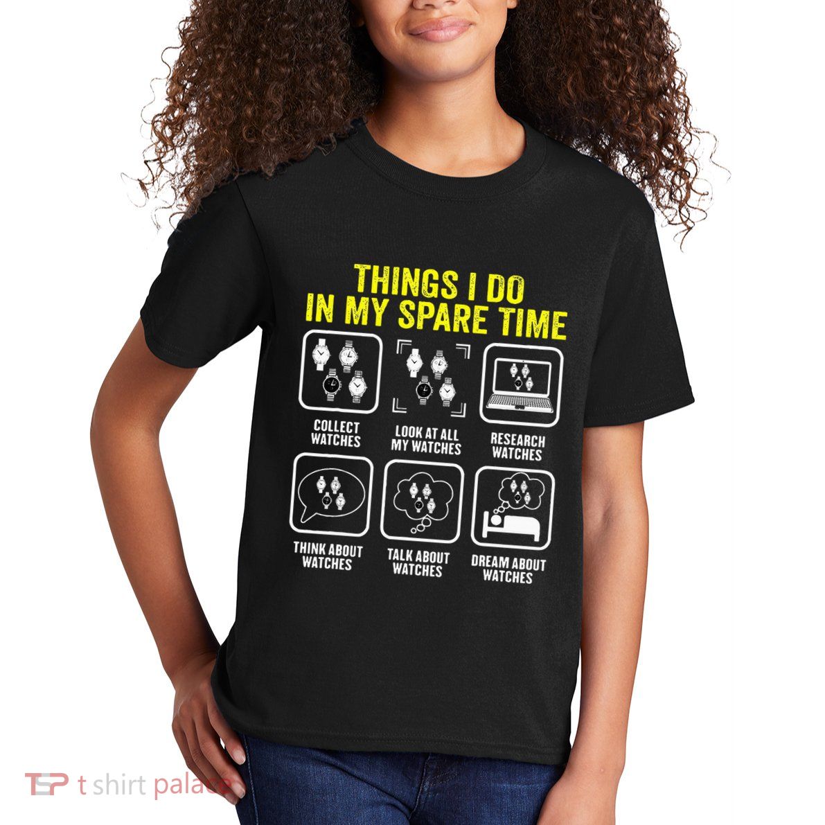 Things I Do In My Spare Time Horologist Watch Collector Kids T-Shirt