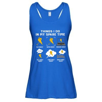 Things I Do In My Spare Time Hockey Eat Sleep Repeat Classic Great Gift Ladies Essential Flowy Tank