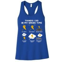 Things I Do In My Spare Time Hockey Eat Sleep Repeat Classic Great Gift Women's Racerback Tank