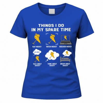 Things I Do In My Spare Time Hockey Eat Sleep Repeat Classic Great Gift Women's T-Shirt