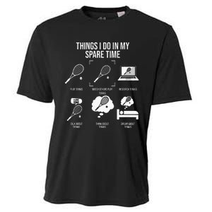 Things I Do In My Spare Time Funny Tennis Player Cooling Performance Crew T-Shirt