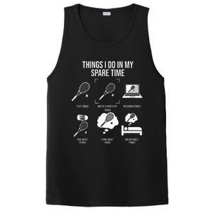 Things I Do In My Spare Time Funny Tennis Player PosiCharge Competitor Tank