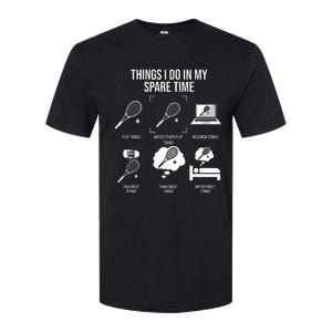 Things I Do In My Spare Time Funny Tennis Player Softstyle CVC T-Shirt