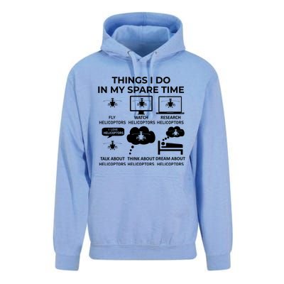 Things I Do In My Spare Time Helicoptors Unisex Surf Hoodie