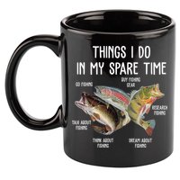 Thing I Do In My Spare Time Fishing Funny 11oz C Handle Ceramic Mug