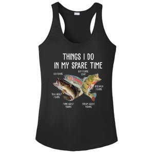 Thing I Do In My Spare Time Fishing Funny Ladies PosiCharge Competitor Racerback Tank