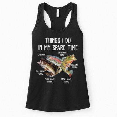 Thing I Do In My Spare Time Fishing Funny Womens Tank Top