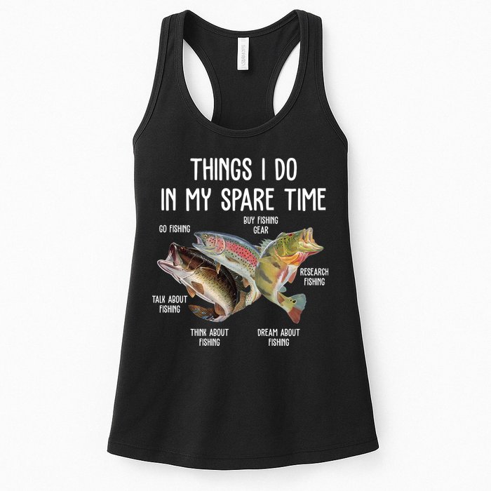 Thing I Do In My Spare Time Fishing Funny Womens Tank Top
