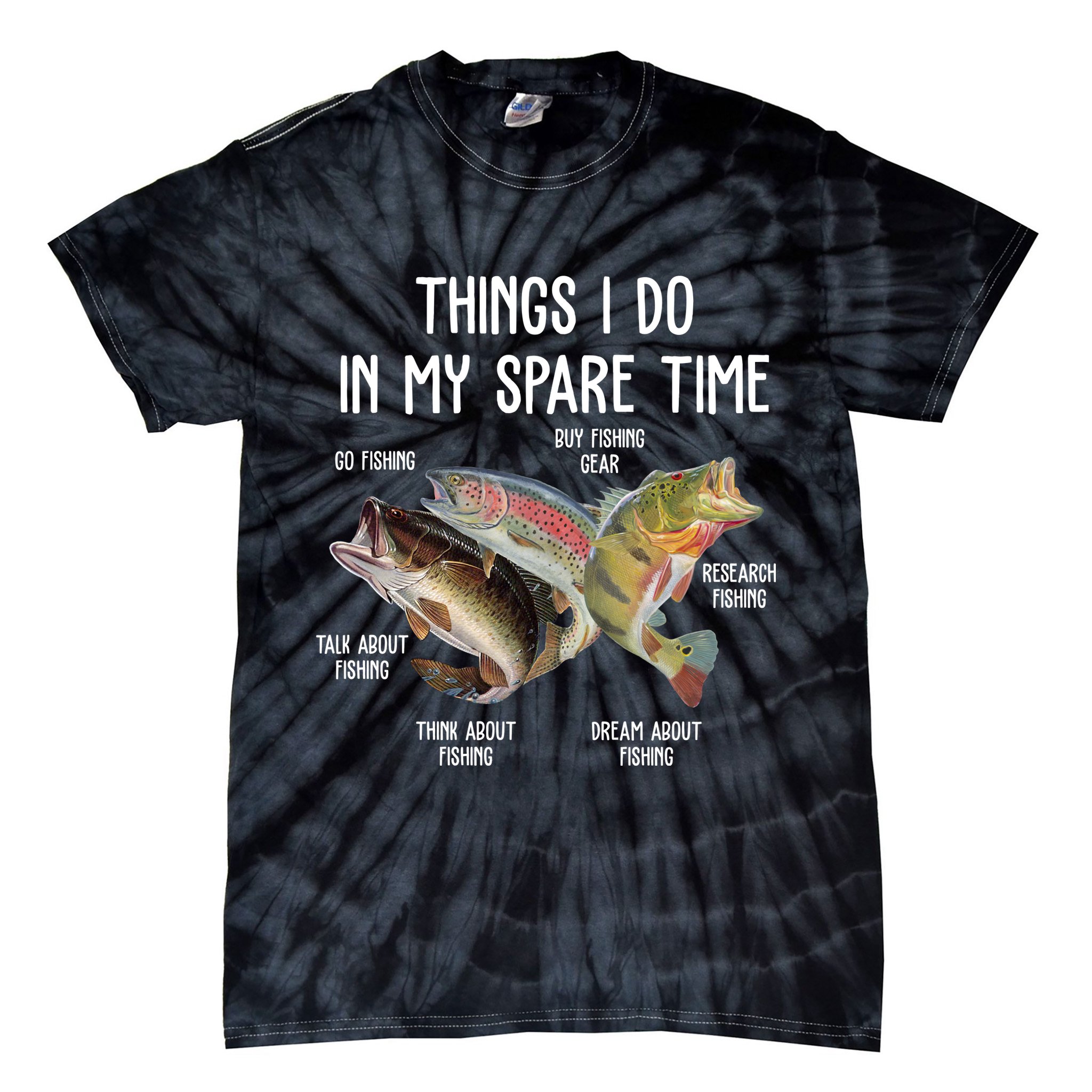 Thing I Do In My Spare Time Fishing Funny Tie-Dye T-Shirt