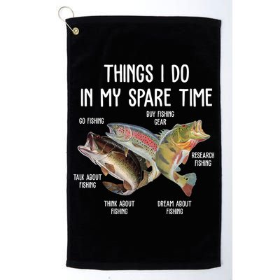 Thing I Do In My Spare Time Fishing Funny Golf Towel