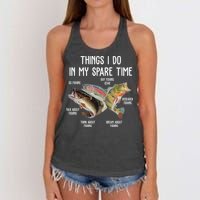 Thing I Do In My Spare Time Fishing Funny Women's Knotted Racerback Tank