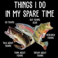 Thing I Do In My Spare Time Fishing Funny Women's Knotted Racerback Tank