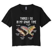 Thing I Do In My Spare Time Fishing Funny Crop Top