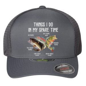 Thing I Do In My Spare Time Fishing Funny Flexfit Unipanel Trucker Cap