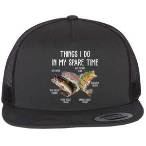 Thing I Do In My Spare Time Fishing Funny Flat Bill Trucker Hat