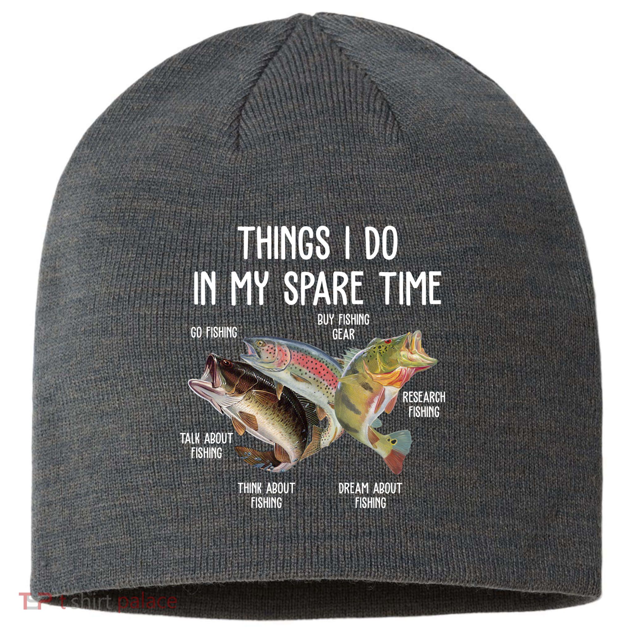 Thing I Do In My Spare Time Fishing Funny Sustainable Beanie