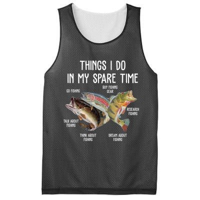 Thing I Do In My Spare Time Fishing Funny Mesh Reversible Basketball Jersey Tank
