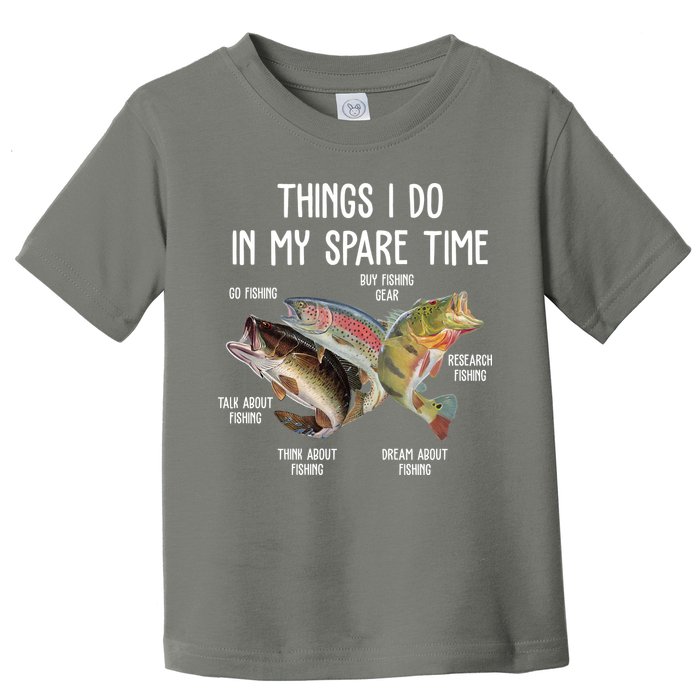 Thing I Do In My Spare Time Fishing Funny Toddler T-Shirt