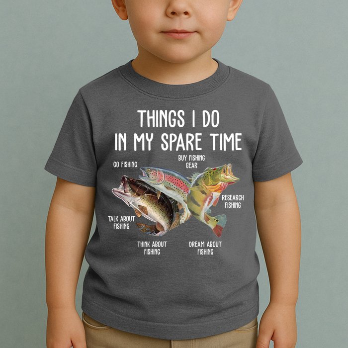 Thing I Do In My Spare Time Fishing Funny Toddler T-Shirt
