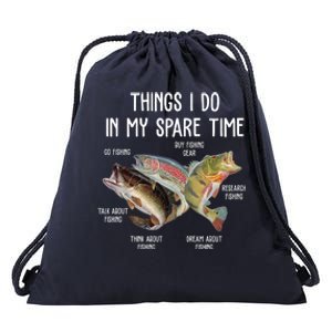 Thing I Do In My Spare Time Fishing Funny Drawstring Bag