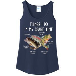 Thing I Do In My Spare Time Fishing Funny Ladies Essential Tank