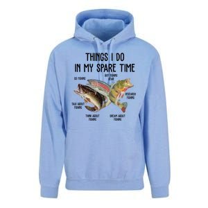 Thing I Do In My Spare Time Fishing Funny Unisex Surf Hoodie