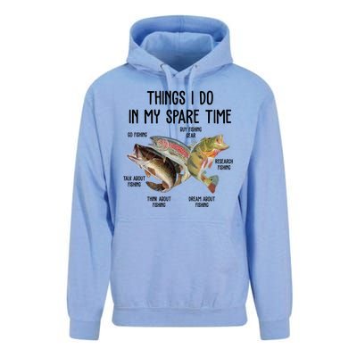 Thing I Do In My Spare Time Fishing Funny Unisex Surf Hoodie