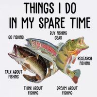 Thing I Do In My Spare Time Fishing Funny Garment-Dyed Sweatshirt