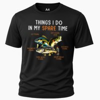 Things I Do In My Spare Time Funny Fishing Things Cooling Performance Crew T-Shirt