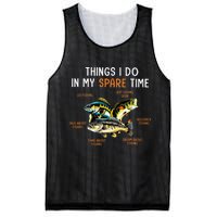 Things I Do In My Spare Time Funny Fishing Things Mesh Reversible Basketball Jersey Tank