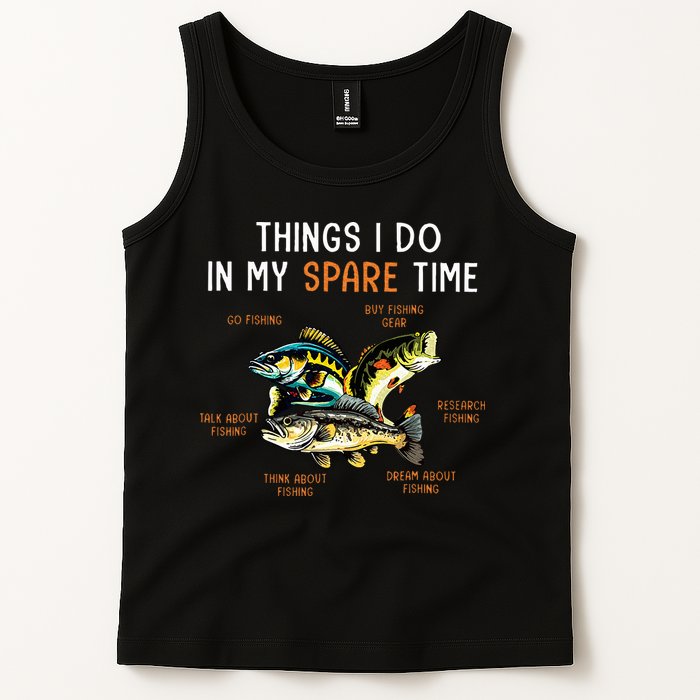 Things I Do In My Spare Time Funny Fishing Things Tank Top