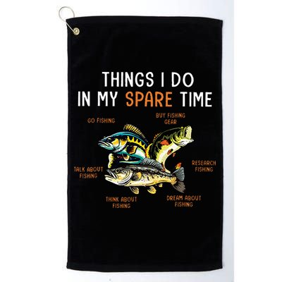 Things I Do In My Spare Time Funny Fishing Things Golf Towel