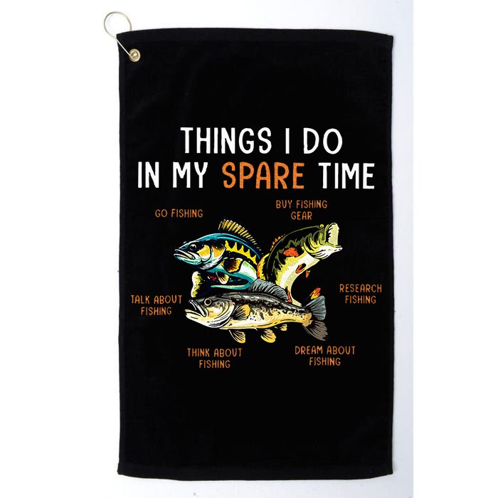 Things I Do In My Spare Time Funny Fishing Things Golf Towel