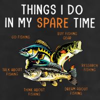 Things I Do In My Spare Time Funny Fishing Things Golf Towel