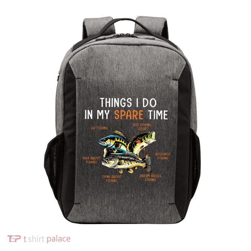Things I Do In My Spare Time Funny Fishing Things Vector Backpack