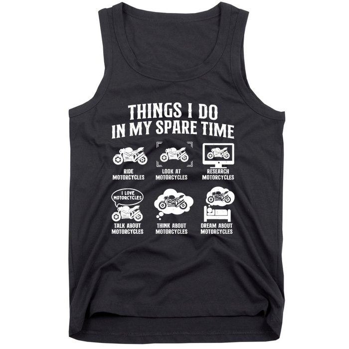 Things I Do In My Spare Time Biker Motorcycle Rider Riding Tank Top