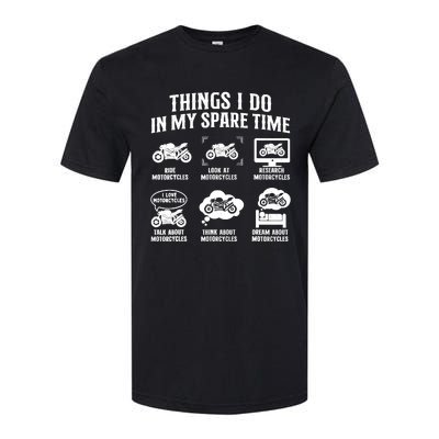 Things I Do In My Spare Time Biker Motorcycle Rider Riding Softstyle CVC T-Shirt